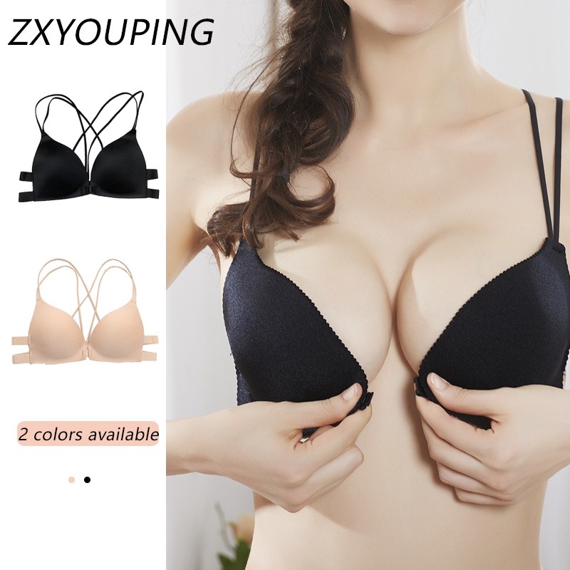 Plunge Bra Push Up - 1 Piece Fashion Triangle Cup Buckle