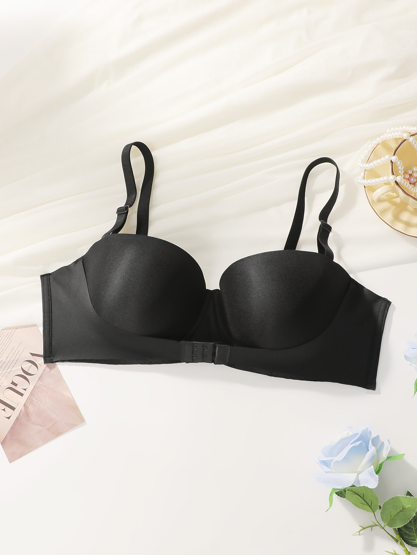 Women Large Bust Plus Size Str - Plunge Bra Push Up recension och pris
