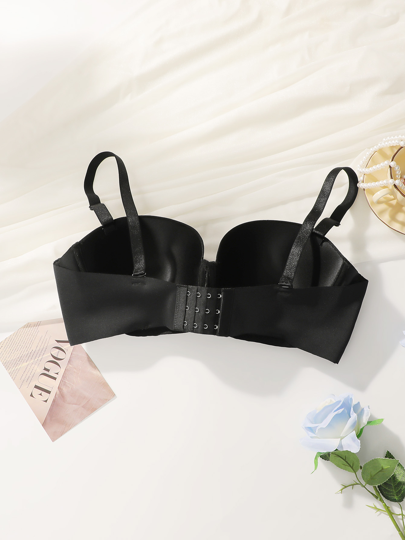 Women Large Bust Plus Size Str - Plunge Bra Push Up recension och pris