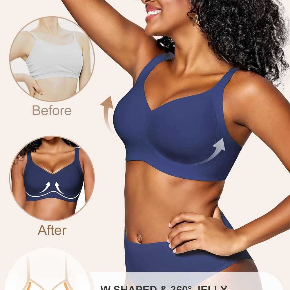 Women's Seamless Wire-free Bra - Plunge Bra Push Up recension och pris